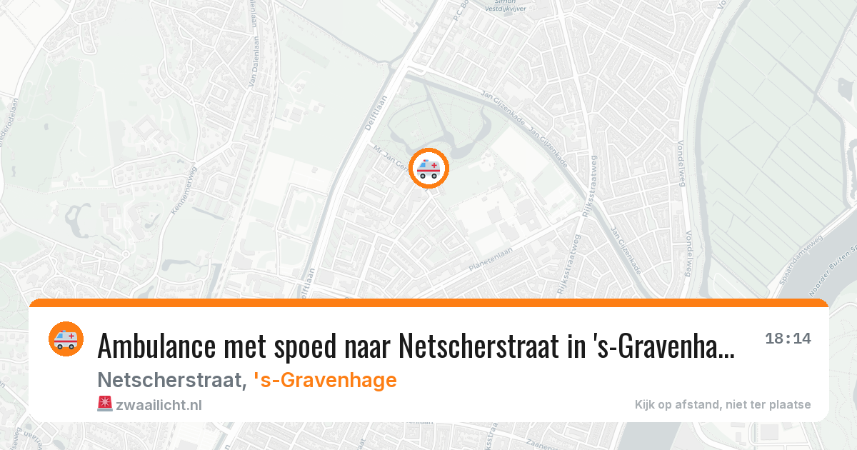 Ambulance met spoed naar Netscherstraat in 's-Gravenhage — 28 mrt 2026
