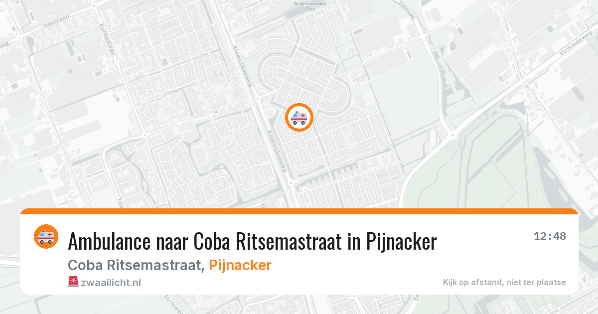 Ambulance naar Coba Ritsemastraat in Pijnacker — 21 jul 2026
