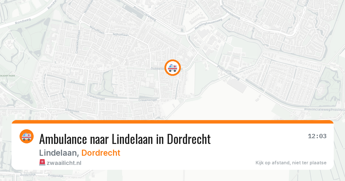 Ambulance naar Lindelaan in Dordrecht — 6 mei 2026