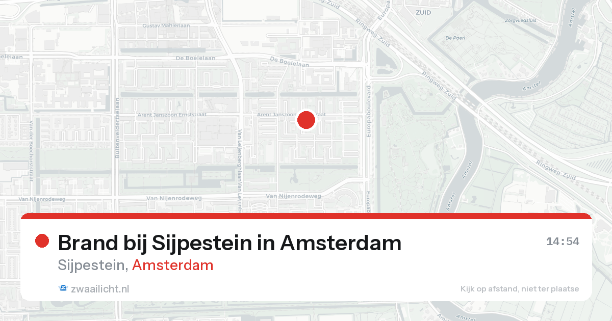 Brand bij Sijpestein in Amsterdam — 17 jun 2026