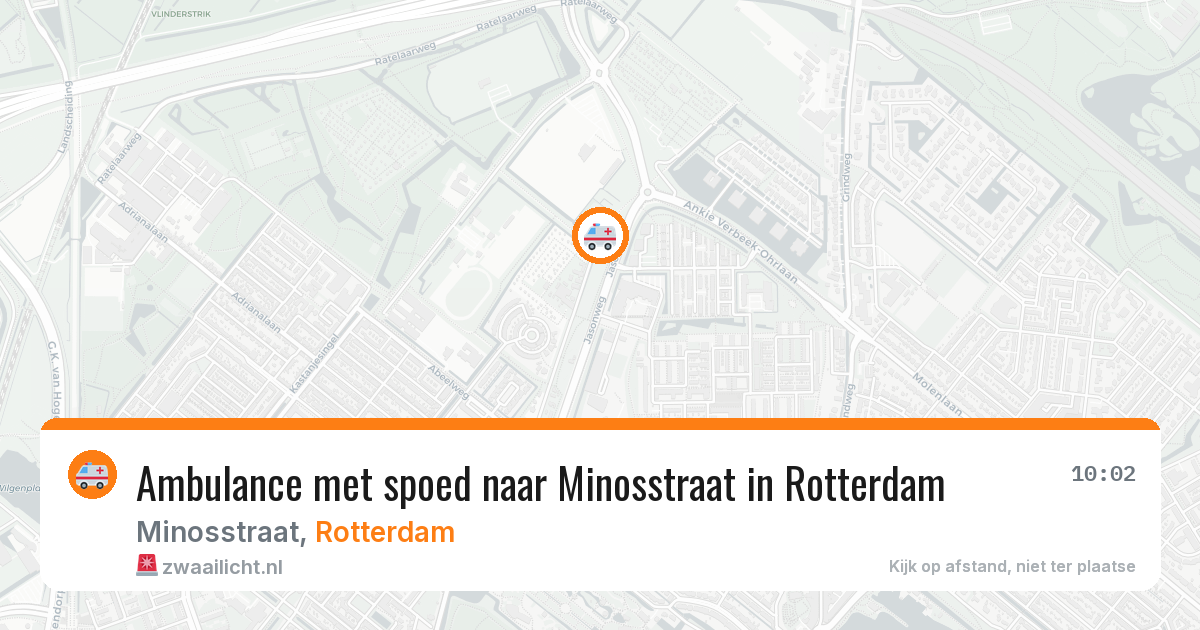 Ambulance met spoed naar Minosstraat in Rotterdam — 30 mei 2026