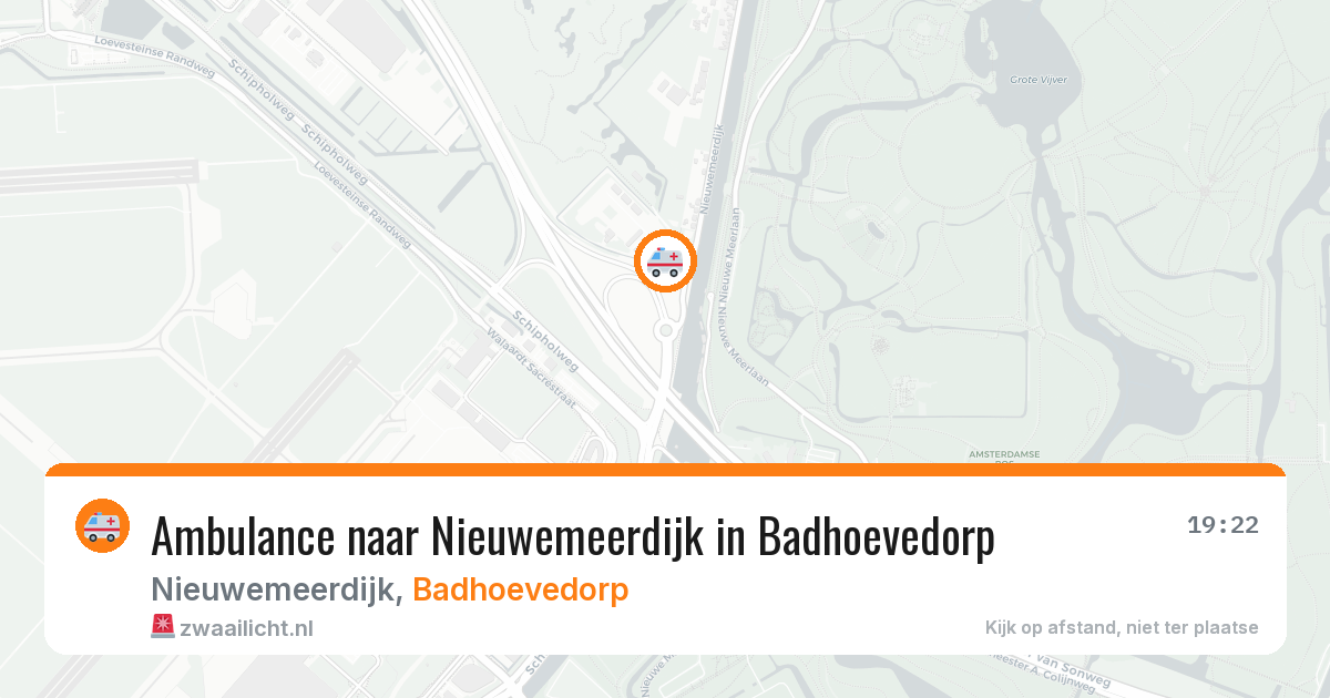 Ambulance naar Nieuwemeerdijk in Badhoevedorp — 4 aug 2026