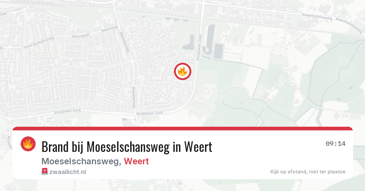 Brand bij Moeselschansweg in Weert — 22 jul 2026