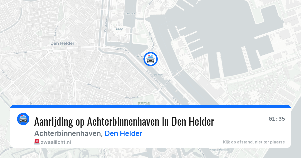 Aanrijding op Achterbinnenhaven in Den Helder — 8 apr 2026