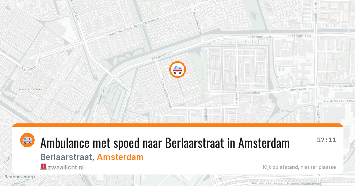 Ambulance met spoed naar Berlaarstraat in Amsterdam — 4 mrt 2026