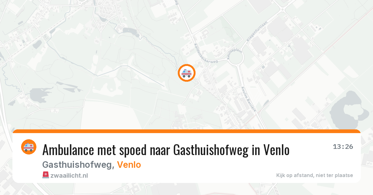 Ambulance met spoed naar Gasthuishofweg in Venlo — 24 mei 2026