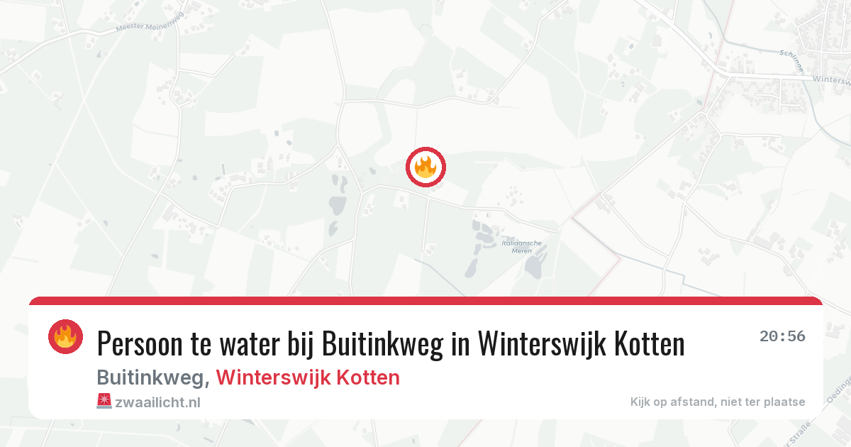 Persoon te water bij Buitinkweg in Winterswijk Kotten — 28 jul 2026