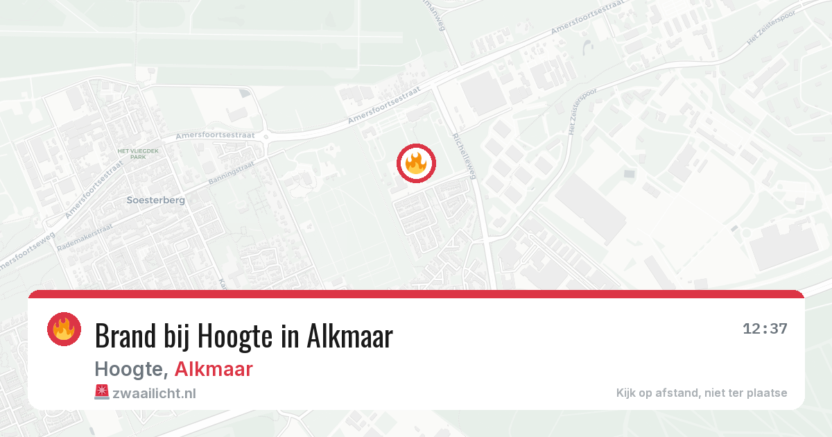 Brand bij Hoogte in Alkmaar — 2 apr 2026