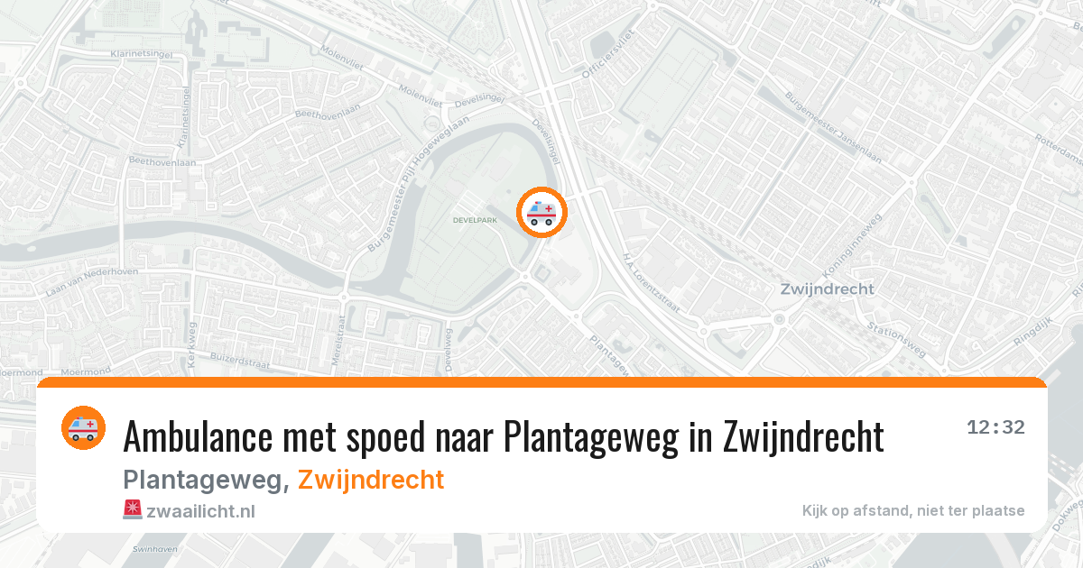 Ambulance met spoed naar Plantageweg in Zwijndrecht — 1 apr 2026
