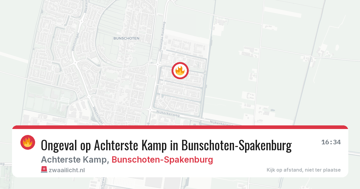 Ongeval op Achterste Kamp in Bunschoten-Spakenburg — 29 jun 2026