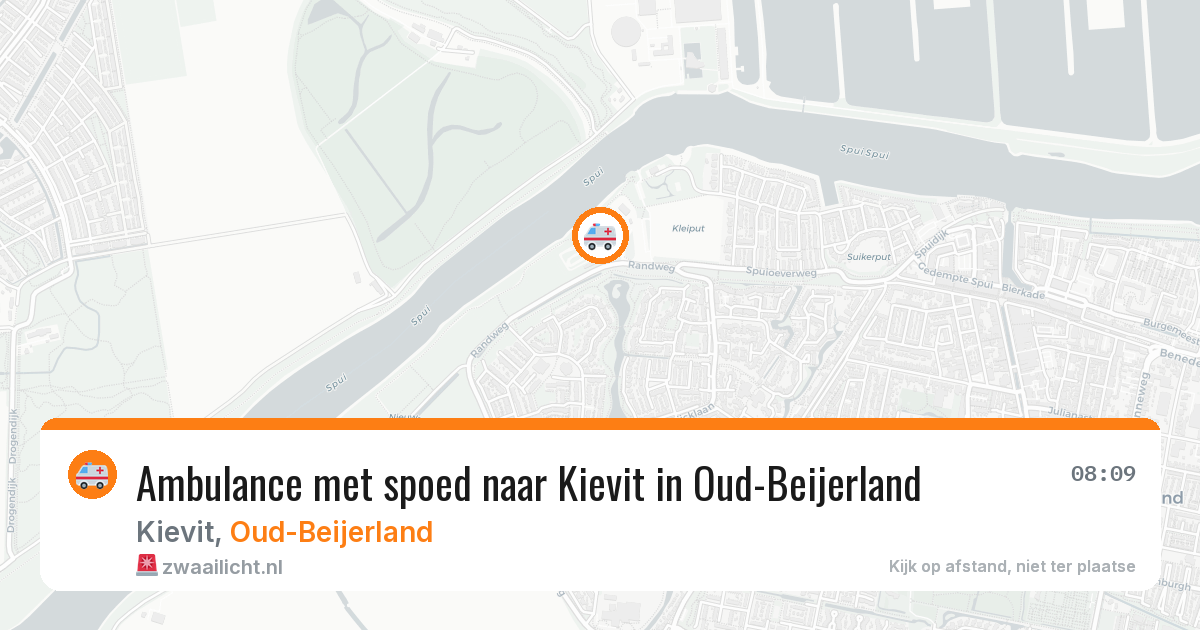 Ambulance met spoed naar Kievit in Oud-Beijerland — 24 apr 2026