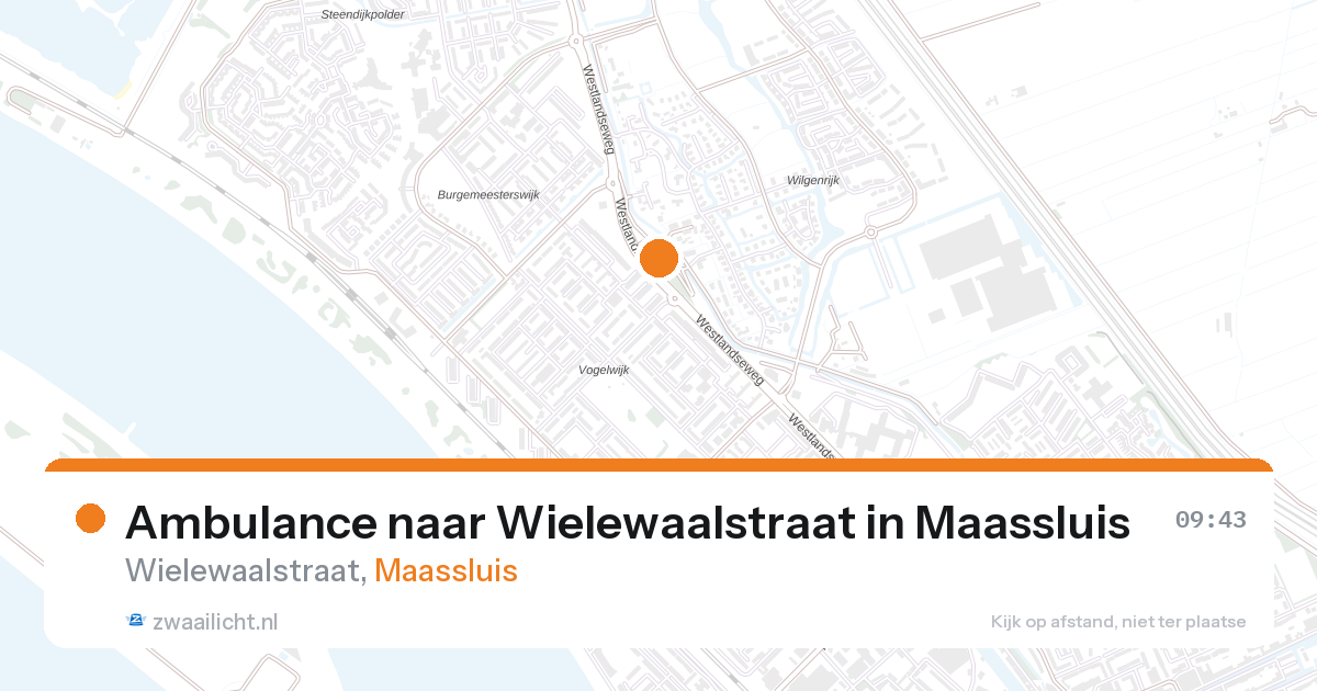 Ambulance naar Wielewaalstraat in Maassluis — 28 aug 2026