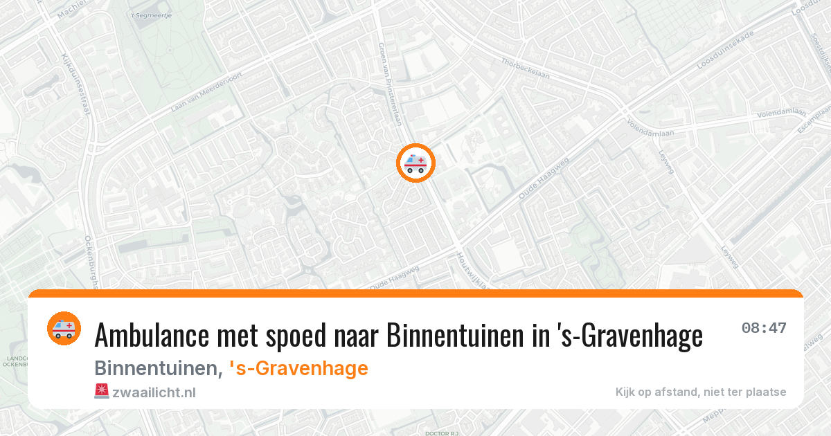 Ambulance met spoed naar Binnentuinen in 's-Gravenhage — 9 jul 2026