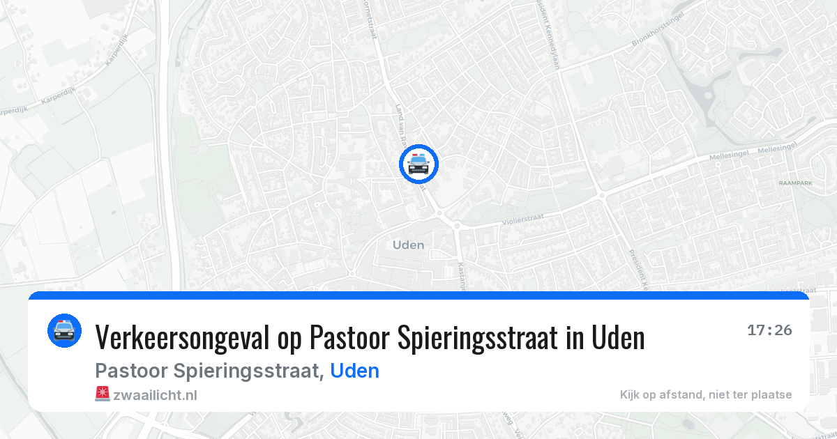 Verkeersongeval op Pastoor Spieringsstraat in Uden — 3 jul 2026