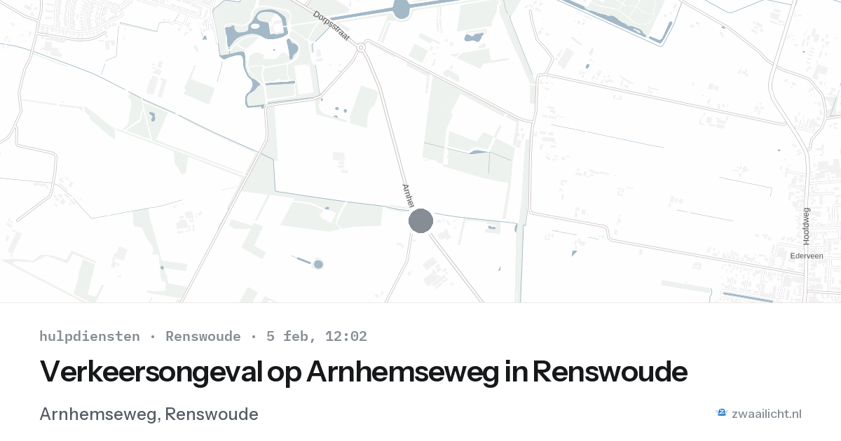 Verkeersongeval op Arnhemseweg in Renswoude — 5 feb 2026