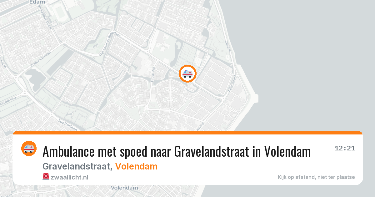 Ambulance met spoed naar Gravelandstraat in Volendam — 18 apr 2026