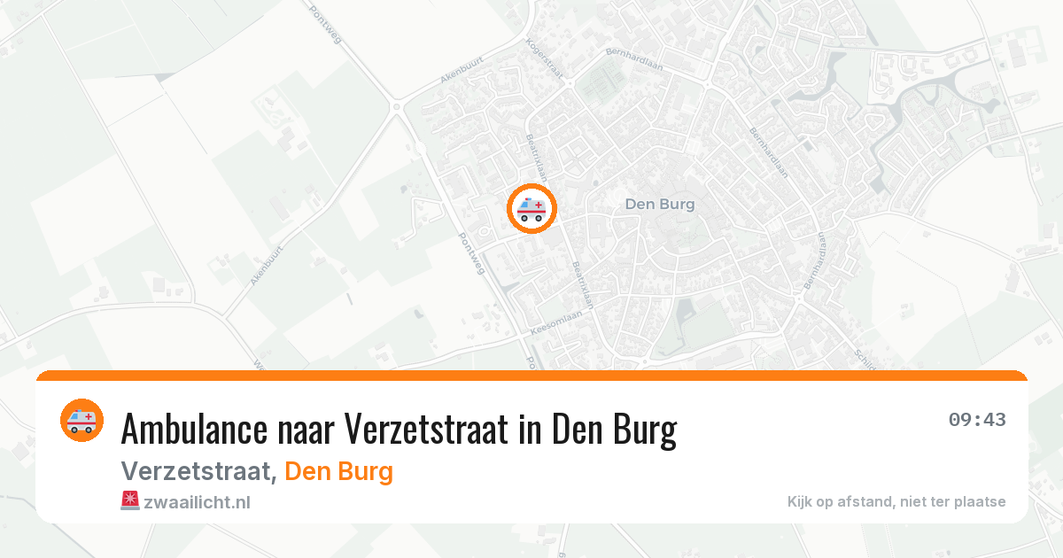 Ambulance naar Verzetstraat in Den Burg — 25 mrt 2026