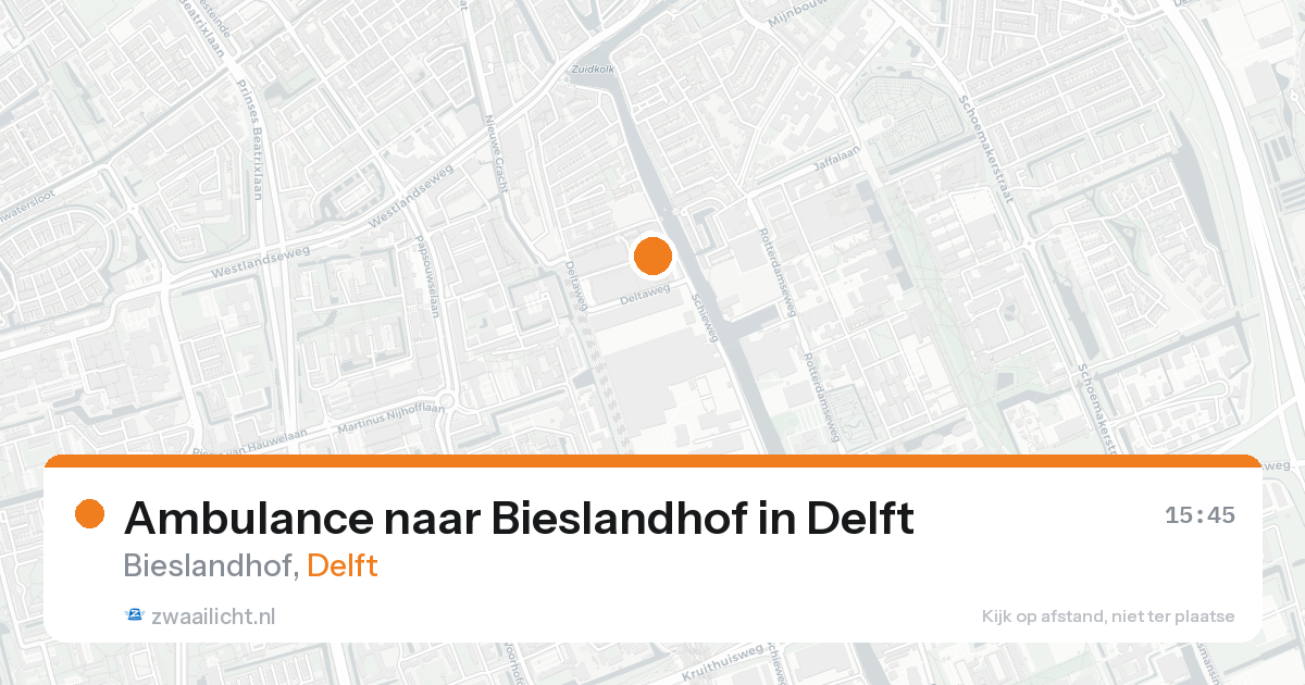 Ambulance naar Bieslandhof in Delft — 21 aug 2026