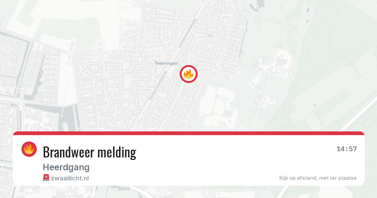Brandweer melding — 20 mei 2026