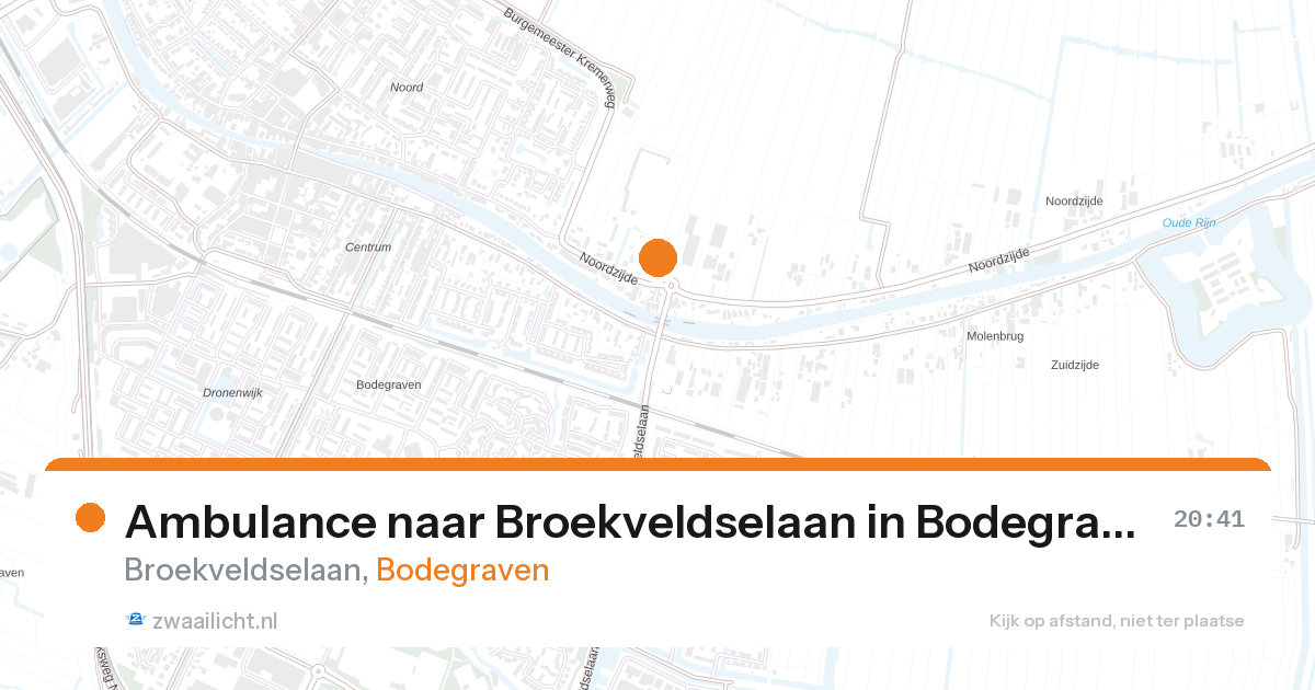 Ambulance naar Broekveldselaan in Bodegraven — 23 mrt 2026