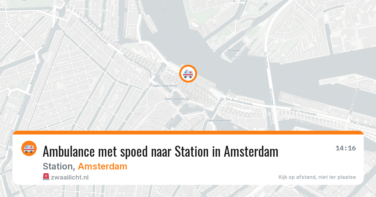 Ambulance met spoed naar Station in Amsterdam — 12 aug 2026