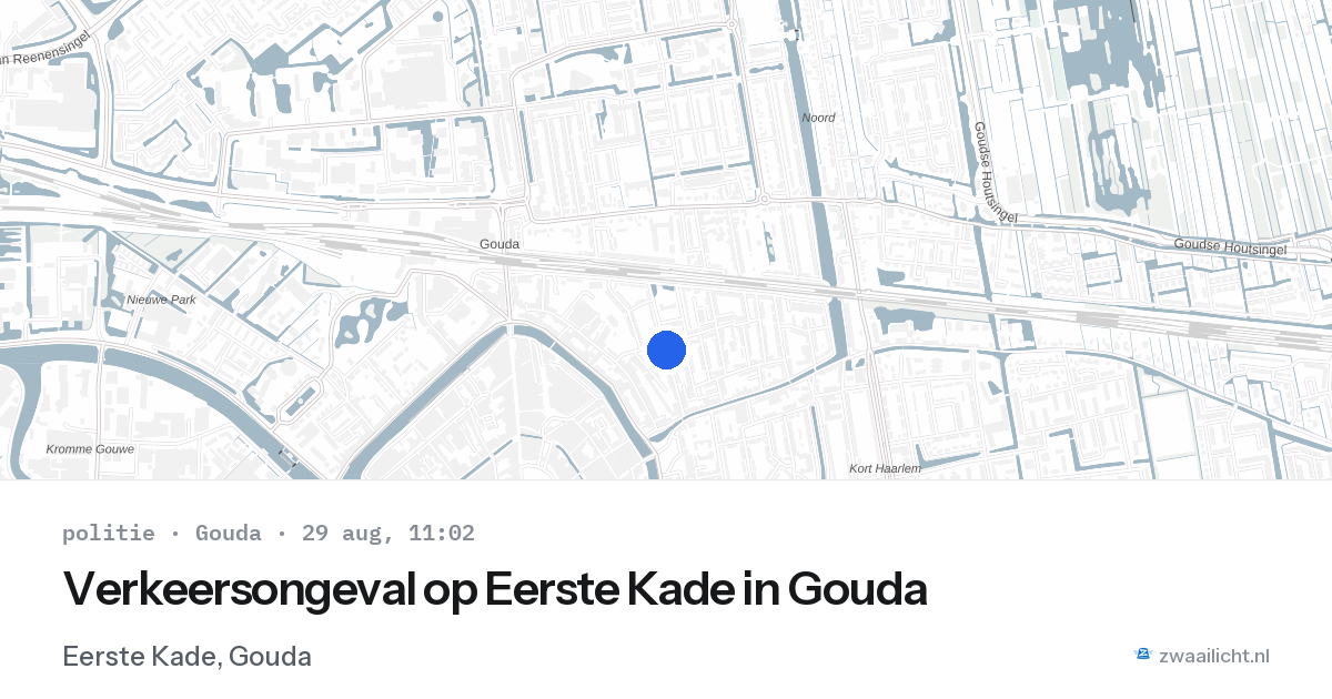 Verkeersongeval op Eerste Kade in Gouda — 29 aug 2026