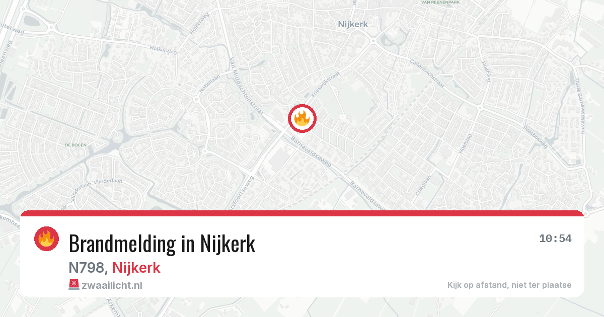 Brandmelding in Nijkerk — 21 apr 2026