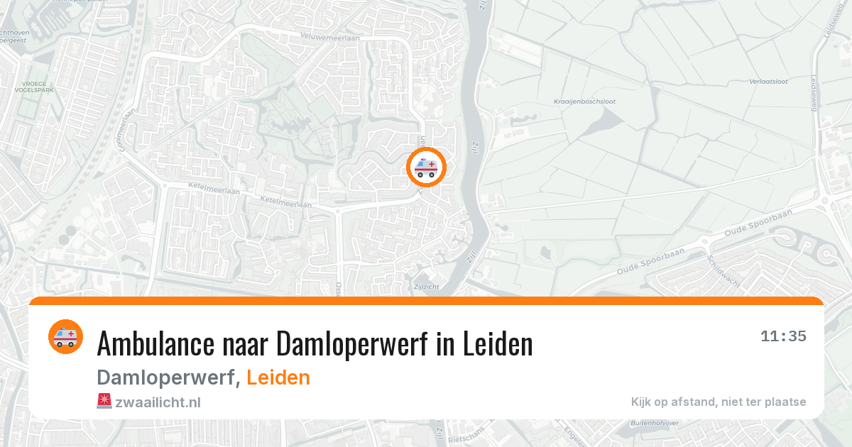 Ambulance naar Damloperwerf in Leiden — 6 apr 2026