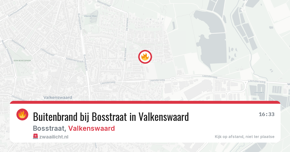 Buitenbrand bij Bosstraat in Valkenswaard — 5 mrt 2026