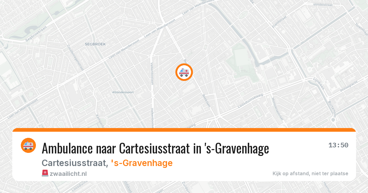 Ambulance naar Cartesiusstraat in 's-Gravenhage — 13 aug 2026