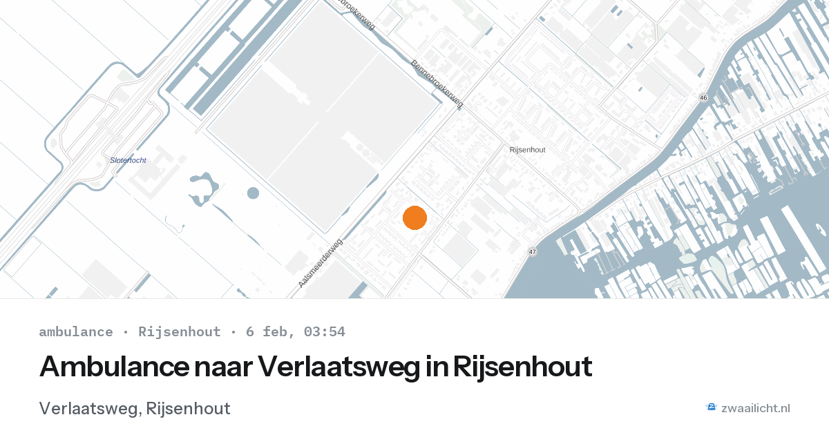 Ambulance naar Verlaatsweg in Rijsenhout — 6 feb 2026