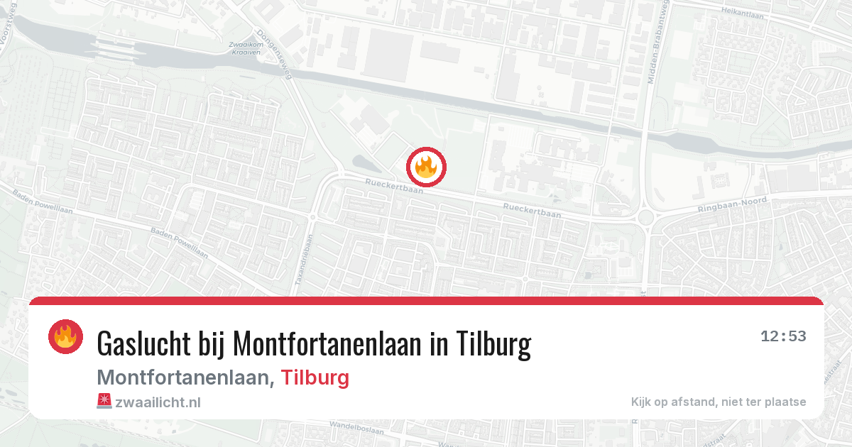 Gaslucht bij Montfortanenlaan in Tilburg — 23 apr 2026