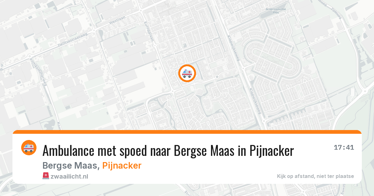 Ambulance met spoed naar Bergse Maas in Pijnacker — 23 mrt 2026