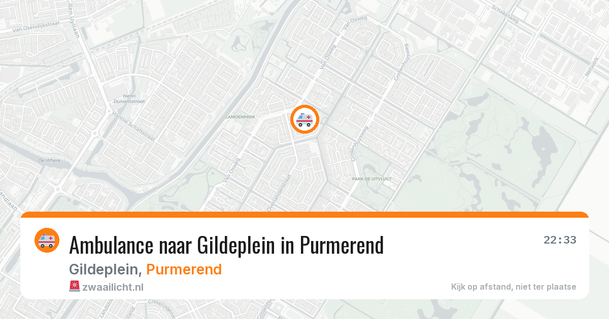 Ambulance naar Gildeplein in Purmerend — 7 aug 2026