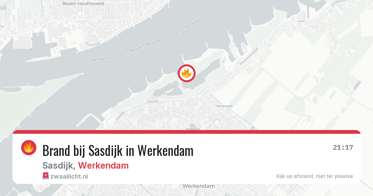 Brand bij Sasdijk in Werkendam — 24 jun 2026