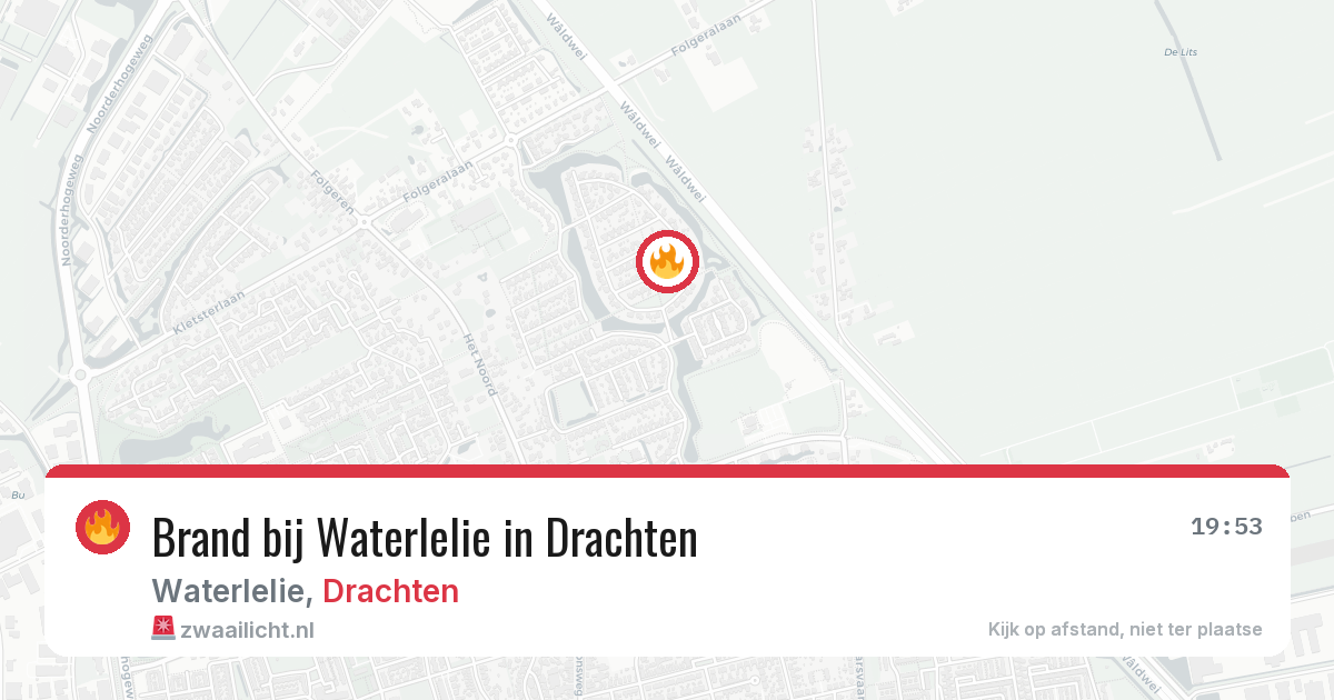 Brand bij Waterlelie in Drachten — 22 mei 2026