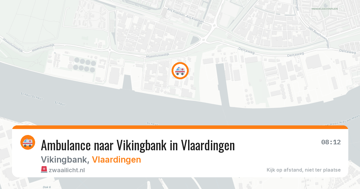 Ambulance naar Vikingbank in Vlaardingen — 3 jun 2026