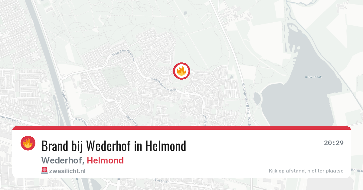 Brand bij Wederhof in Helmond — 27 jun 2026