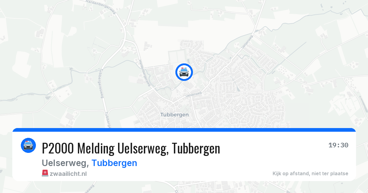 P2000 Melding Uelserweg, Tubbergen — 19 jun 2026