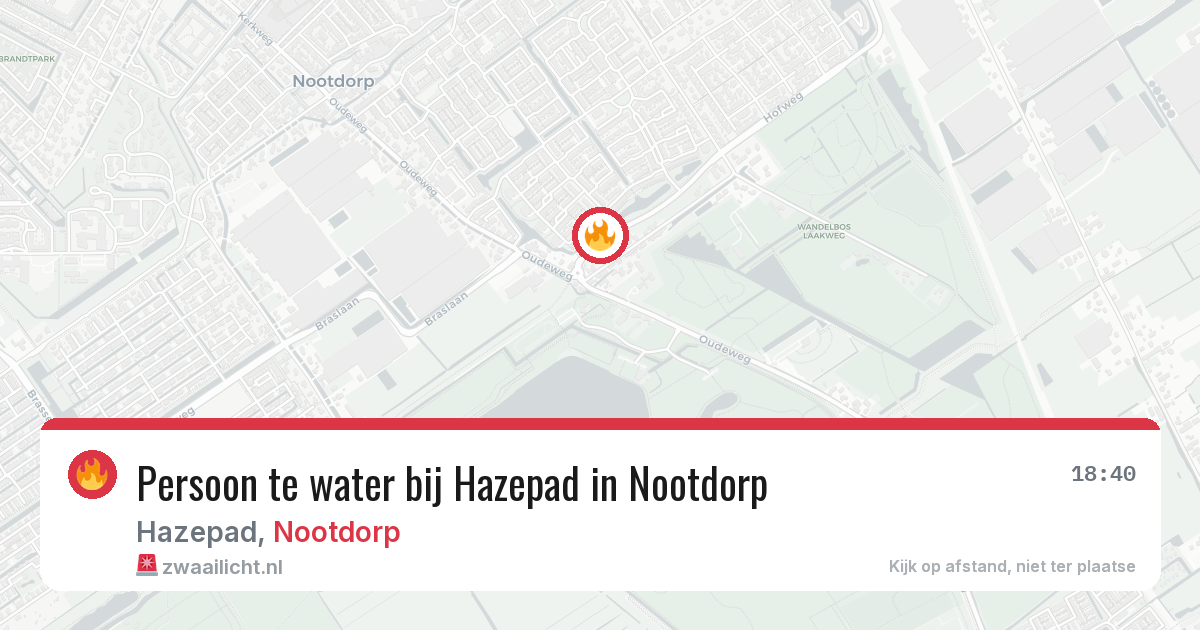 Persoon te water bij Hazepad in Nootdorp — 5 jun 2026