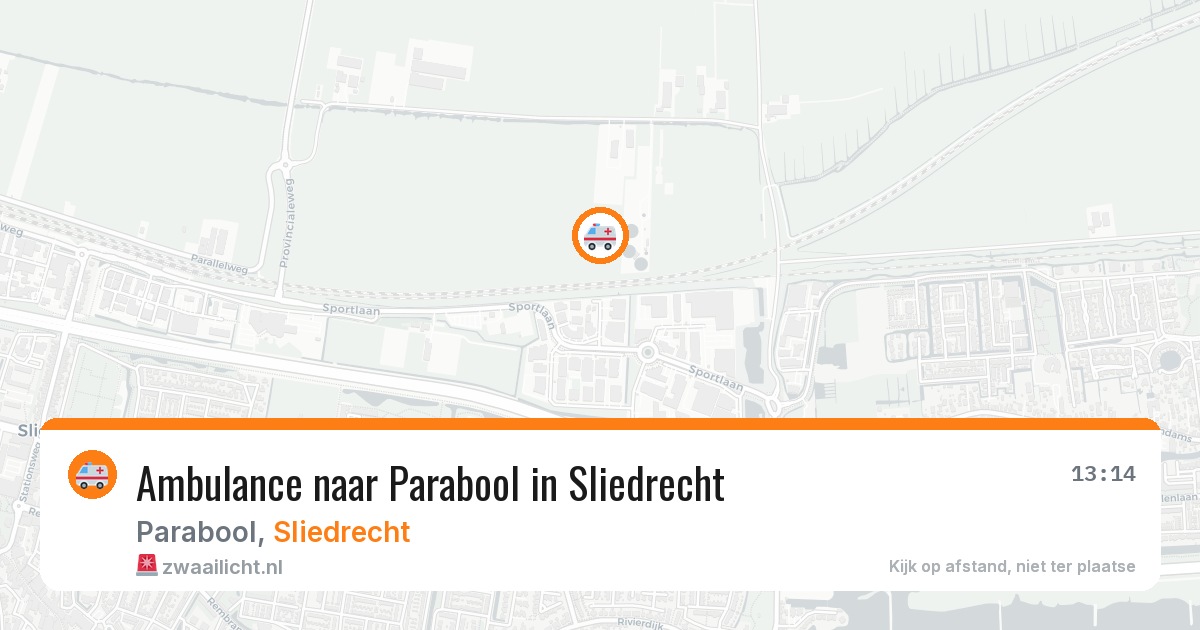 Ambulance naar Parabool in Sliedrecht — 1 jun 2026