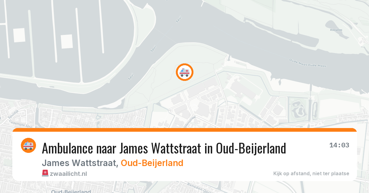 Ambulance naar James Wattstraat in Oud-Beijerland — 26 jun 2026