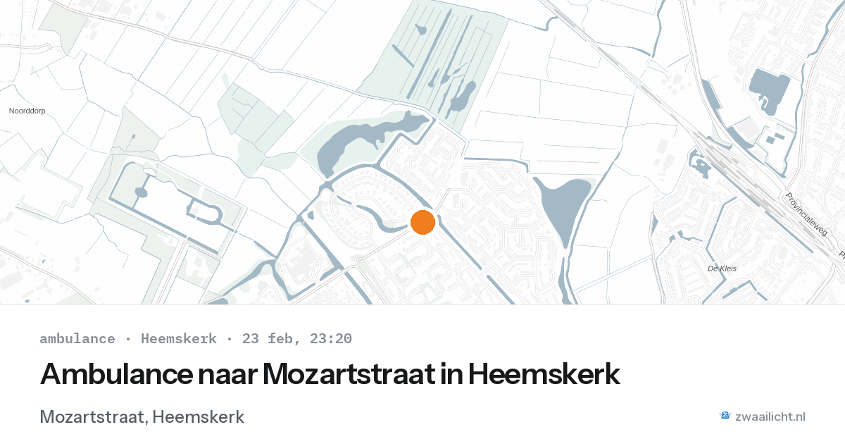 Ambulance naar Mozartstraat in Heemskerk — 23 feb 2026