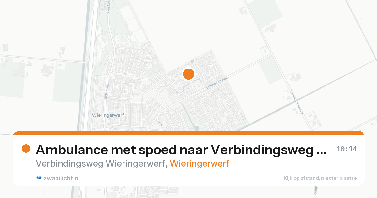 Ambulance met spoed naar Verbindingsweg Wieringerwerf in Wieringerwerf — 16 aug 2026