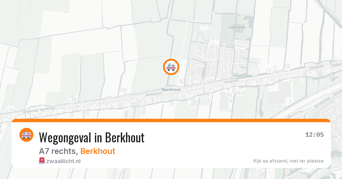 Wegongeval in Berkhout — 25 jan 2026
