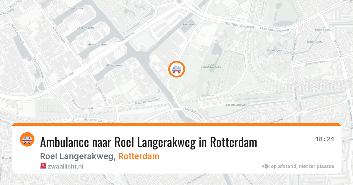 Ambulance naar Roel Langerakweg in Rotterdam — 7 aug 2026