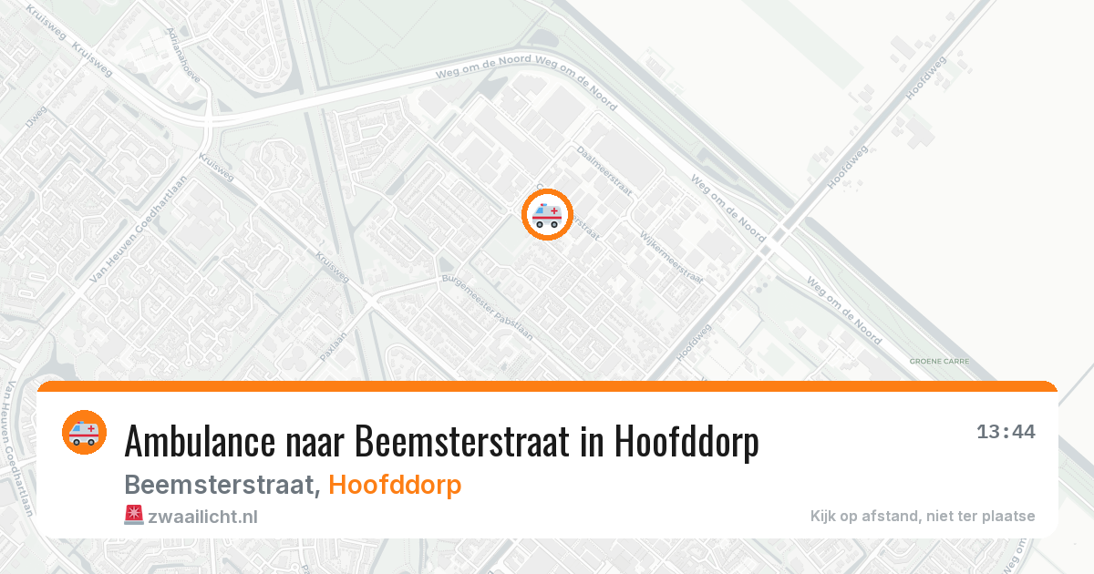 Ambulance naar Beemsterstraat in Hoofddorp — 3 jun 2026
