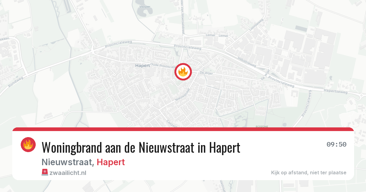 Woningbrand aan de Nieuwstraat in Hapert — 18 apr 2026