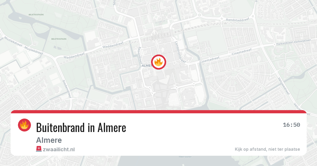 Buitenbrand in Almere — 9 aug 2026