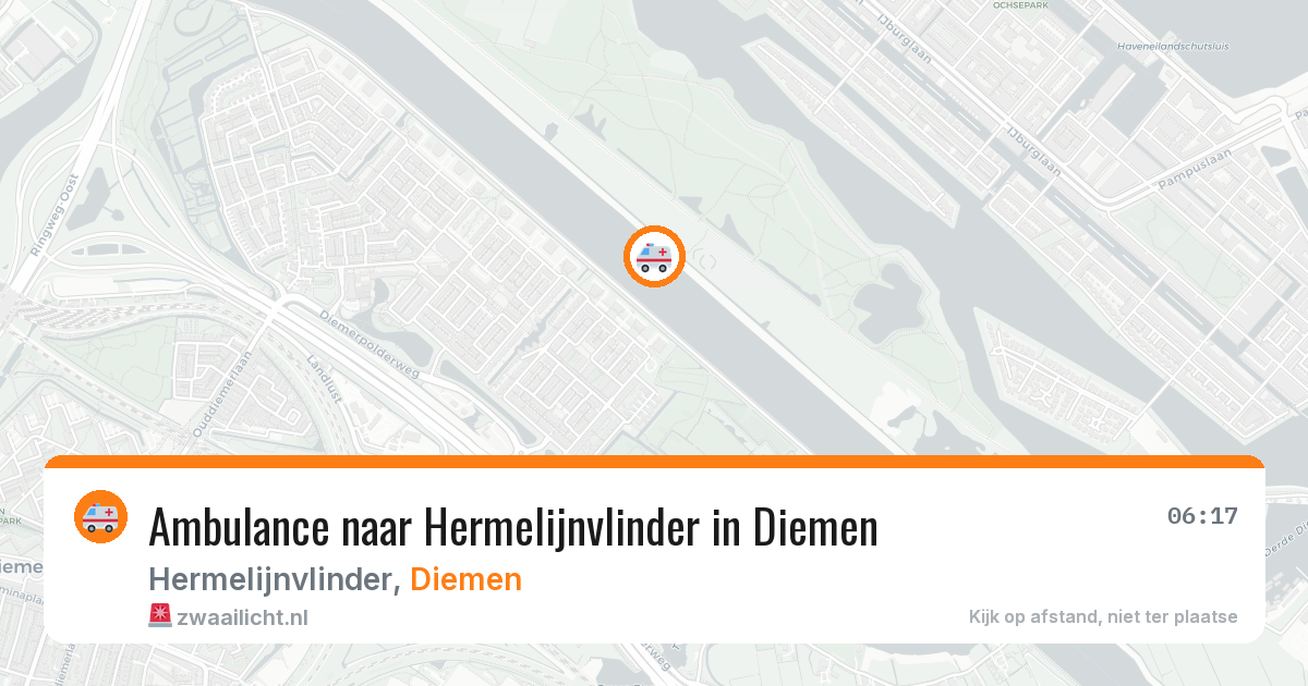 Ambulance naar Hermelijnvlinder in Diemen — 26 mrt 2026
